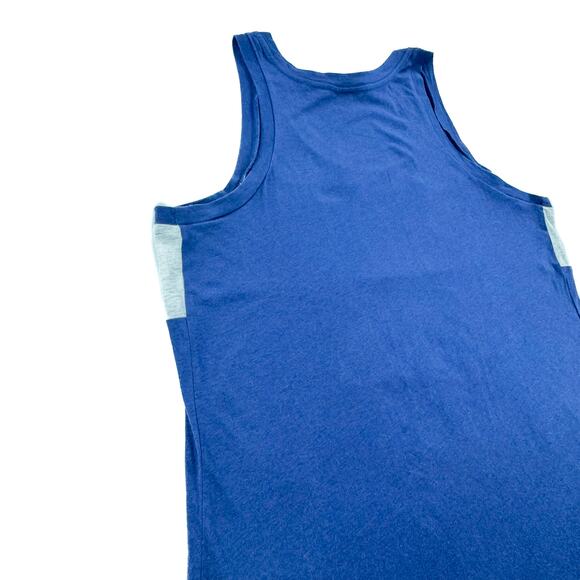 Victoria's Secret PINK Tank Top - Size Large, Blue & Gray with Gold Foil Logo - Picture 3 of 7